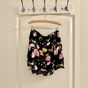 Mini wrap skirt in floral print
